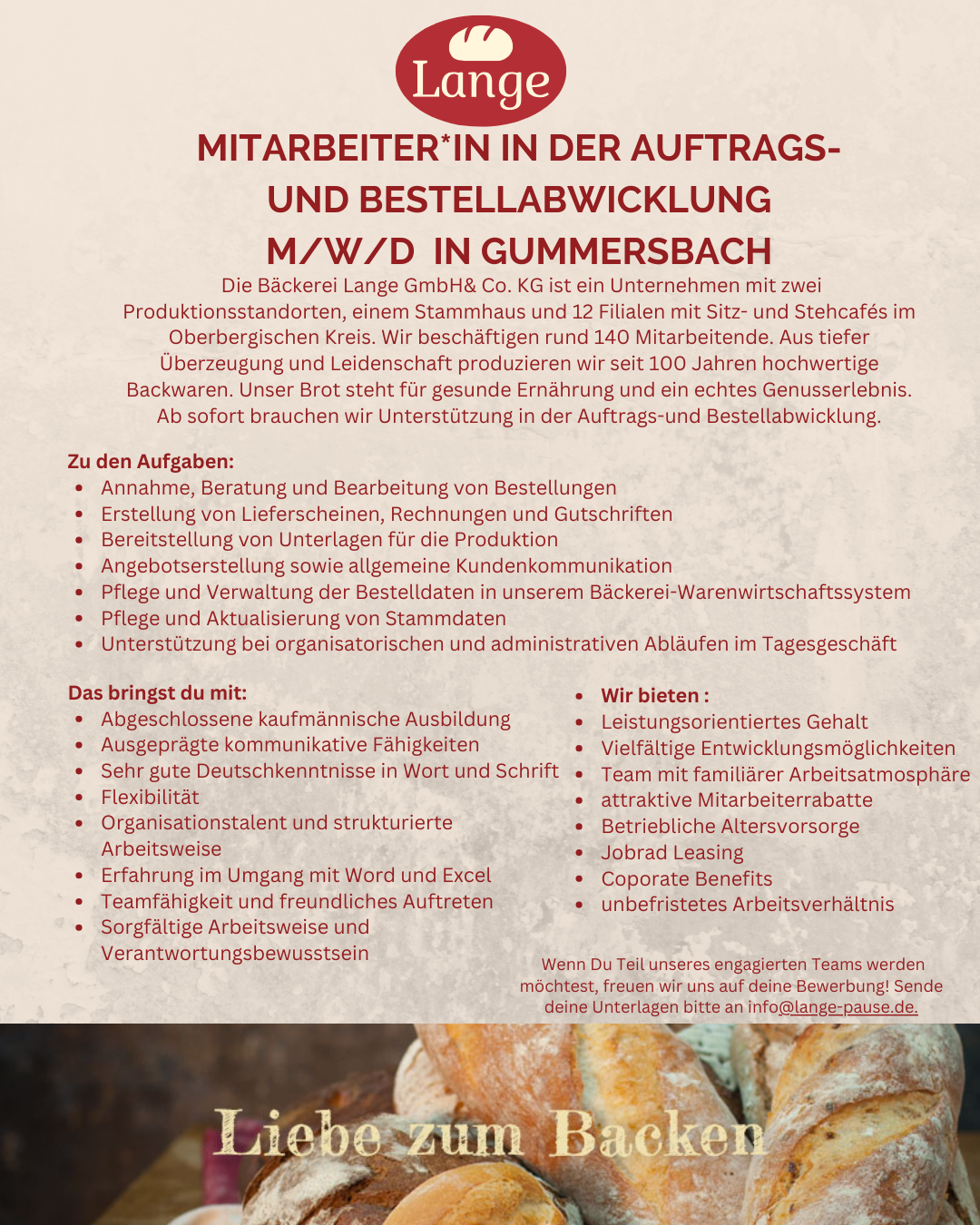 Verstärkung für unser Team in der Verwaltung gesucht!